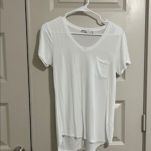 Prana Classic White V-Neck Tee